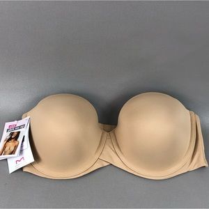 Maidenform Women’s Stay Put Strapless Push Up Bra Underwire Bra Size 38C